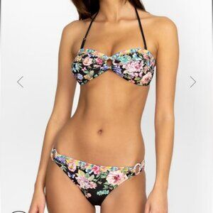 Johnny Was Black Butterfly Ring Bikini Set Size M